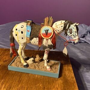 Trail of Painted Ponies War Pony Horse Figure